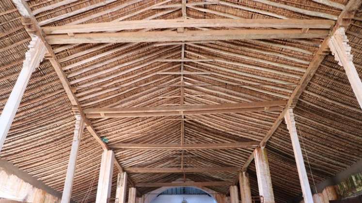 Culminó la primera fase de la adecuación de los techos del histórico templo de Pueblo Nuevo en Ocaña./ Foto: Cortesía.