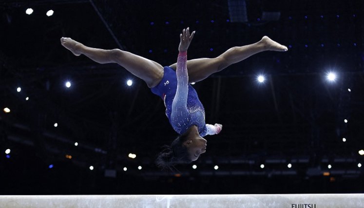 La gimnasta estadounidense Simone Biles se consagró en el Mundial de Bélgica.