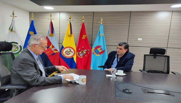 El alcalde de Ocaña se reunió con el ministro de Defensa para exponer la situación del orden público./ Foto: Cortesía.