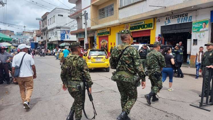 Por mandato expreso del ministro de Defensa la plaza de mercado de Ocaña está blindada para contrarrestar a los delincuentes.