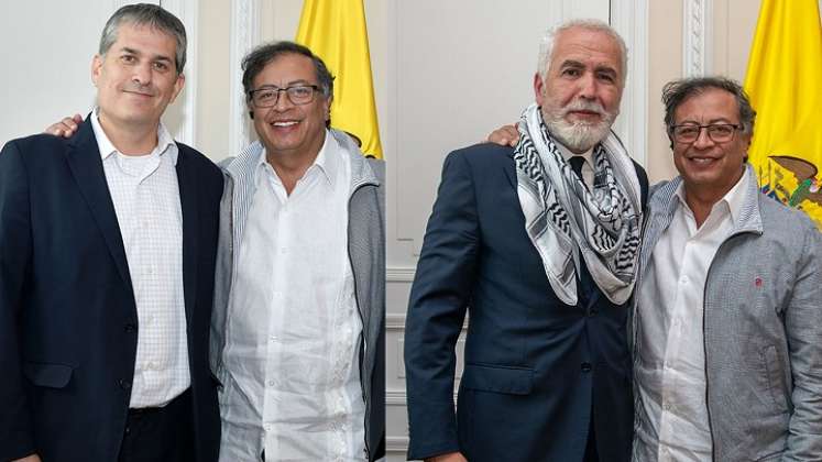 Petro y embajadores de Israel y Palestina