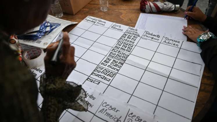 Todo el proceso electoral se desarrolló de forma manual. / Foto: AFP