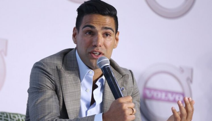 Radamel Falcao García, habló públicamente en la capital del país. (Colprensa - Álvaro Tavera)