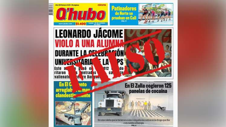 Portada falsa de Q´hubo Cúcuta circula en redes sociales 