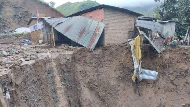 Varias casas se derrumbaron en la zona del Catatumbo. / Foto: Cortesía. 