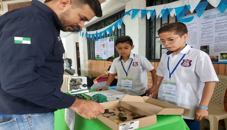 Niños de la institución educativa La Salle integran los semilleros de investigación para conservar los humedales./Foto La Opinión