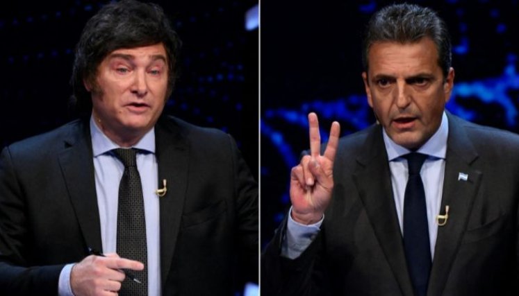 Milei y Massa, candidatos a la presidencia de Argentina