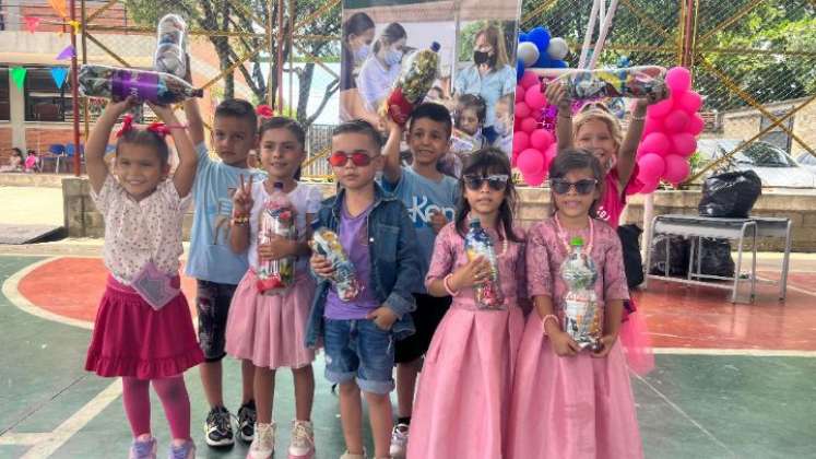 Los estudiantes de los colegios aprendieron a separar residuos./Foto Cortesía