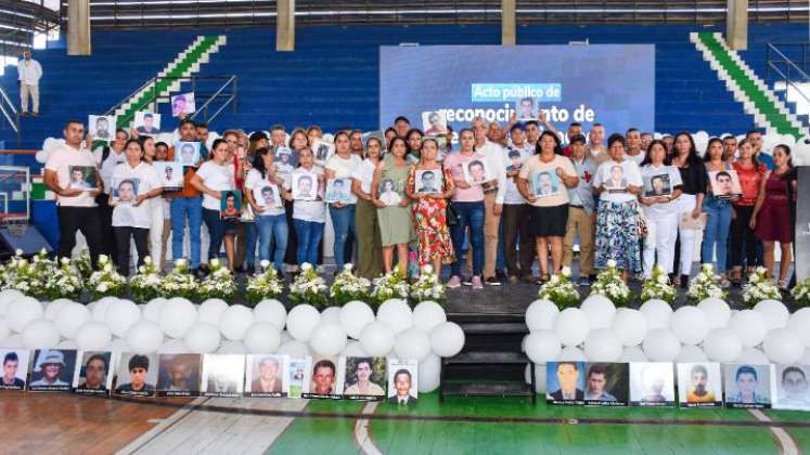 En Ocaña se llevó a cabo el acto de reconocimiento y perdón por los falsos positivos./Foto Mindefensa