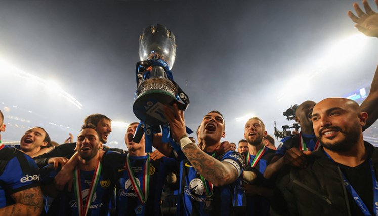 Lautaro Martínez da al Inter su tercera Supercopa de Italia consecutiva