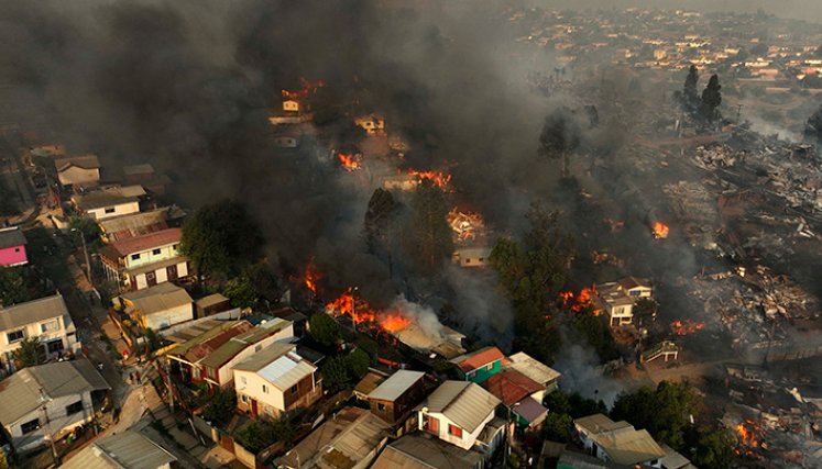 Incendio en Chile. 