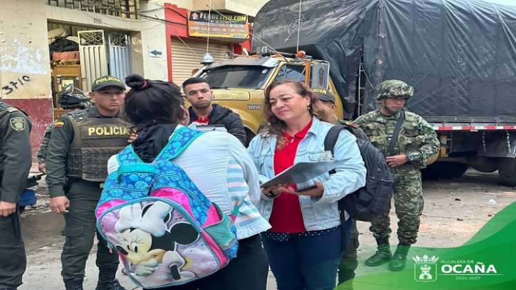 La policía y el ejército se toman la plaza de mercado del municipio de Ocaña./ Foto: Cortesía