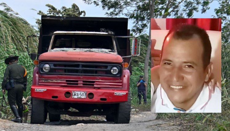 Quemaron la volqueta y luego lo mataron a la orilla del río