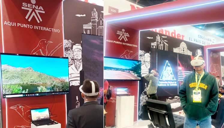Dispusieron gafas de realidad virtual para vivir experiencias sensoriales en la laguna El Salado, el mirador Cristo Rey y el Templo Histórico./ Foto Cortesía