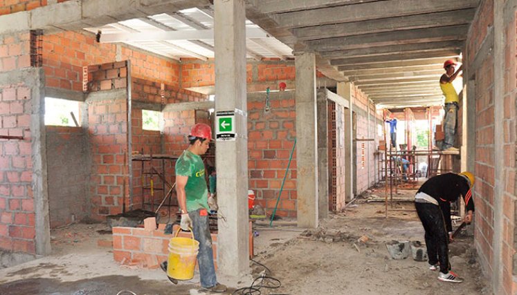 El sector construcción fue el que más caída registró en el PIB, 4,2 p.p./ Foto Archivo