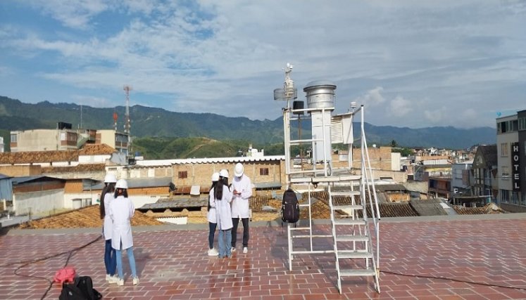  Corponor emprendió las mediciones de la calidad del aire de los ocañeros./Foto: Cortesía