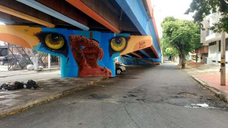 Los murales en el puente de la Avenida 0 ya están listos. / Foto: Cortesía. 