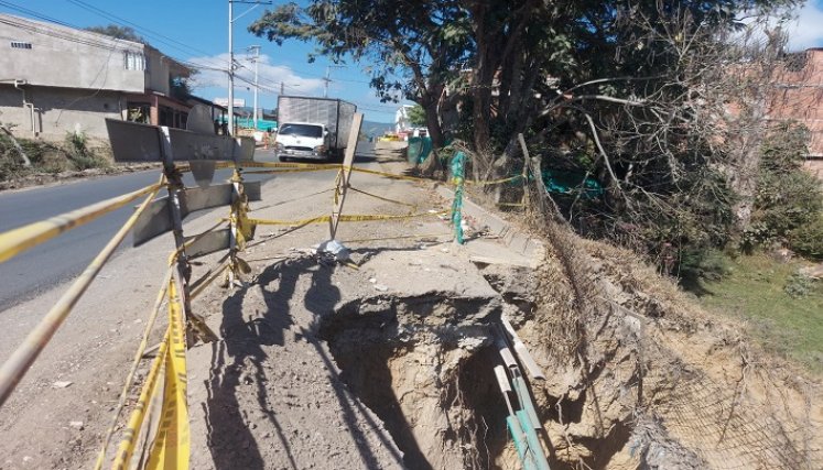 En el sector El Ramal reclaman celeridad en la construcción de un muro de contención./ Foto: Cortesía