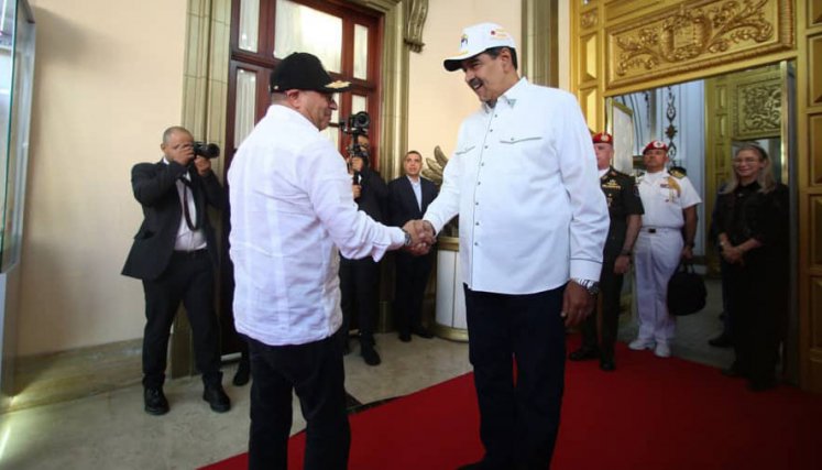 Gustavo Petro y Nicolás Maduro 
