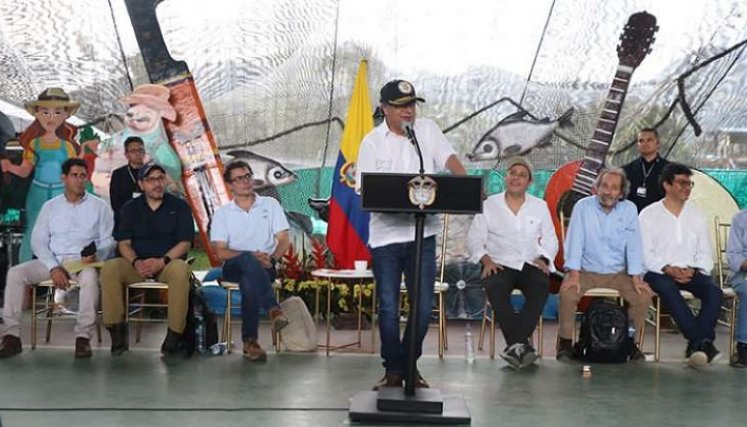 El presidente Gustavo Petro se convirtió en el primer mandatario nacional en visitar El Tarra, zona de Catatumbo, en el 2022./ Fotos: Archivo / La Opinión