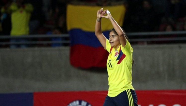 Catalina Usme la goleadora histórica de la selección Colombia femenina.
