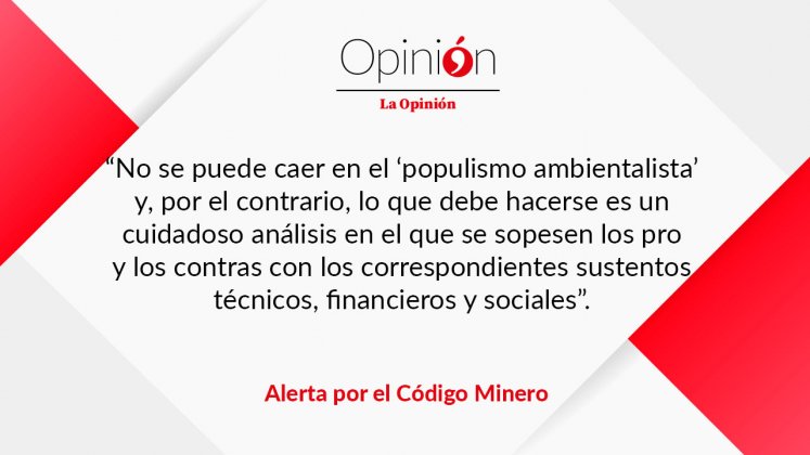 Alerta por el código minero