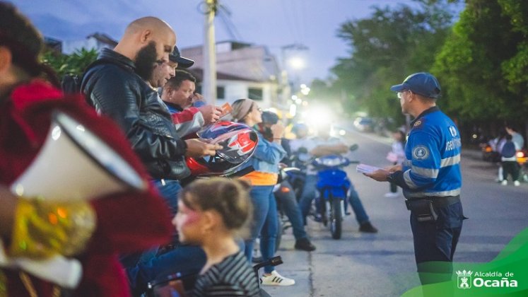 Frente a la alta siniestralidad en motos inician campaña educativa vial en Ocaña.  /Foto Cortesía: La Opinión.