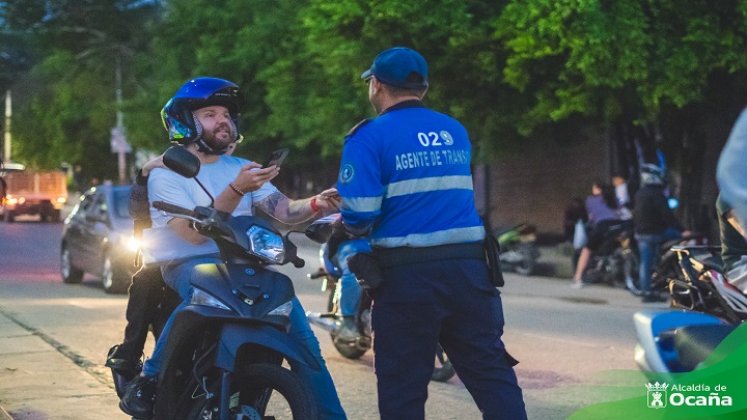 En Ocaña se restringe la movilización de motocicletas en las horas de la noche durante los fines de semana./ Foto: Cortesía
