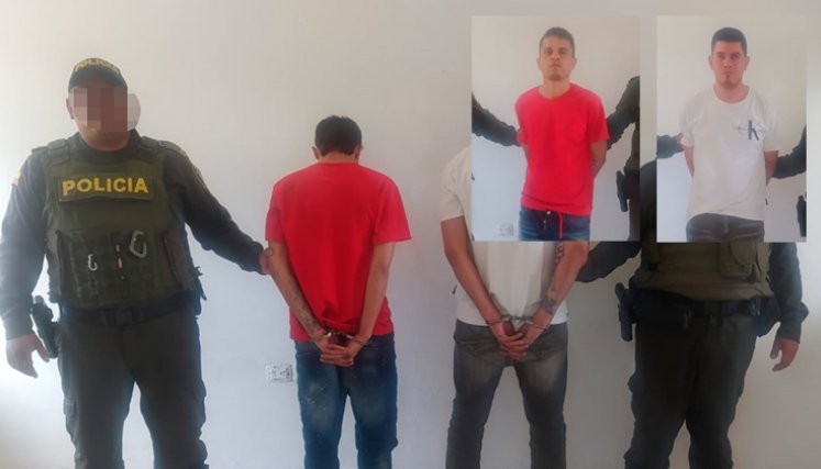 John Guevara y Neswin Torres fueron capturados en el barrio Carlos Ramírez París.