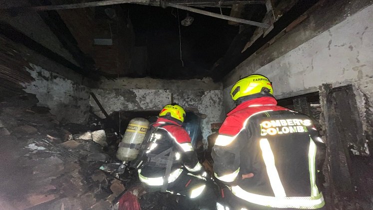 Un incendio estructural prende las alarmas sobre las conexiones eléctricas en Ocaña. /Foto: Cortesía