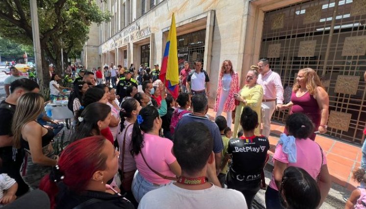 La protesta tuvo lugar el jueves. / Foto: Cortesía.