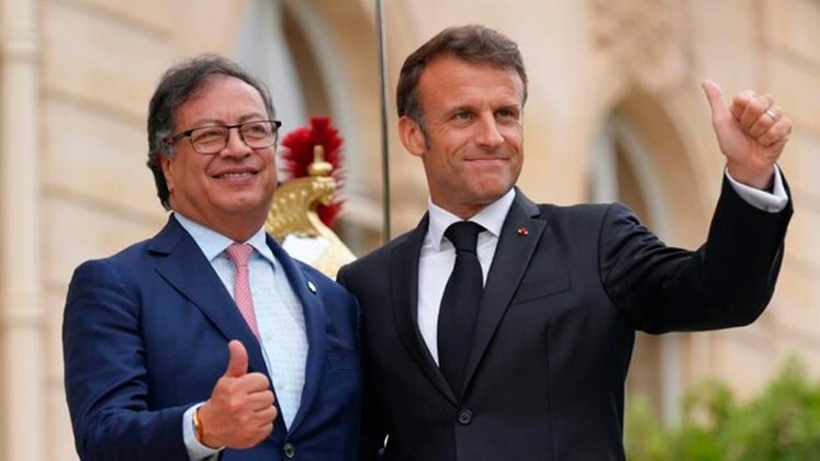 Petro y Macron. Foto Colprensa