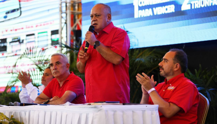 Diosdado Cabello estuvo en San Cristóbal supervisando la estrategia electoral. 