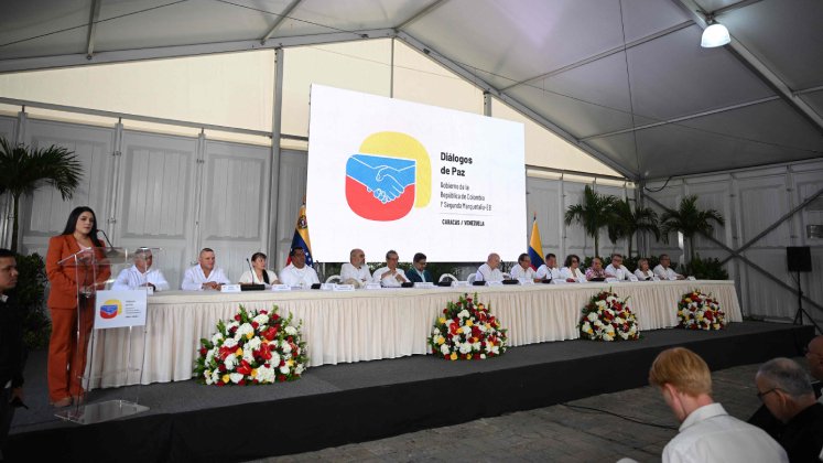 El gobierno nacional y la Segunda Marquetalia instalaron los diálogos de paz en Caracas./Foto AFP