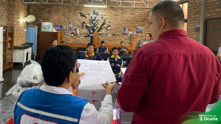 La Cruz Roja entrega dotación a los organismos de socorro./ Foto: Cortesía