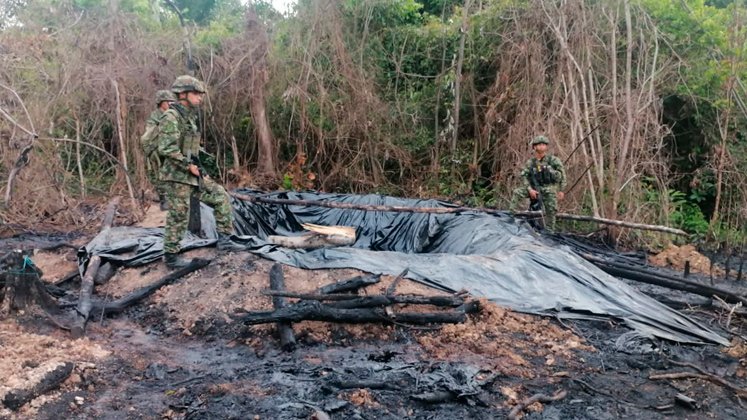 Ejército destruye refinerías ilegales en la zona del Catatumbo 