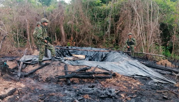 Ejército destruye refinerías ilegales en la zona del Catatumbo 