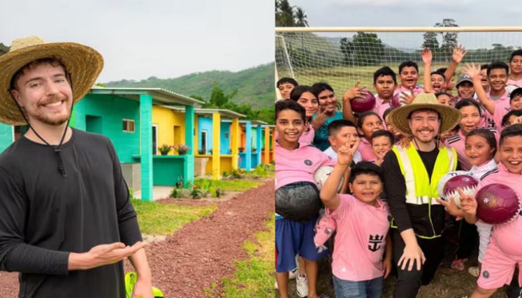 MrBeast regala 100 casas en Latinoamérica