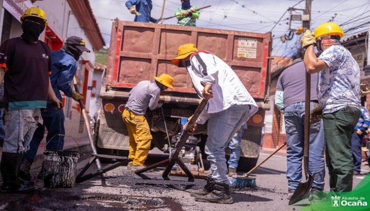 Este tipo de acciones se realizan de manera provisional para mejorar la movilidad y evitar accidentes./ Foto: Cortesía / La Opinión