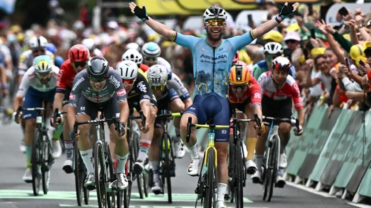 El británico Mark Cavendish se llevó la quinta etapa del Tour de Francia.