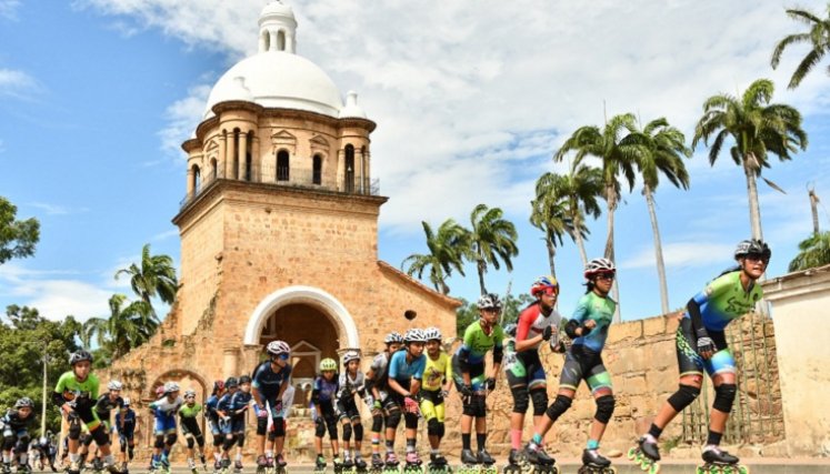 El Templo histórico fue el escenario donde se llevó el cierre del binacional de patinaje.