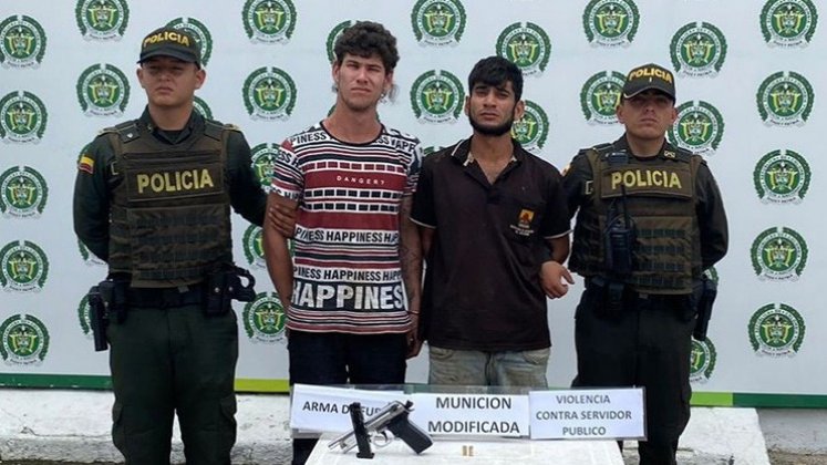 Jairo Alonso y Andrés Navarro Torrado fueron capturados en el barrio Tacaloa, de Ocaña.