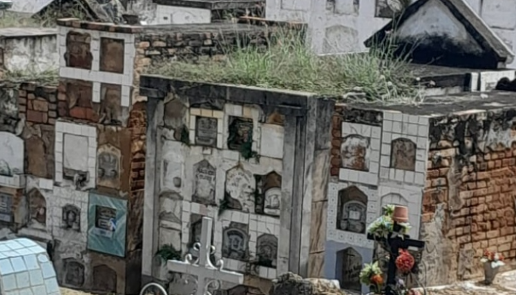 La condición de deterioro y falta de mantenimiento en las estructuras priman en el Cementerio./ Foto: Cortesía