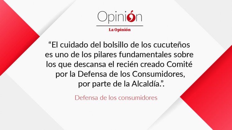 El cuidado del bolsillo de los cucuteños es uno de los pilares fundamentales sobre los que descansa el recién creado Comité por la Defensa de los Consumidores, por parte de la Alcaldía.