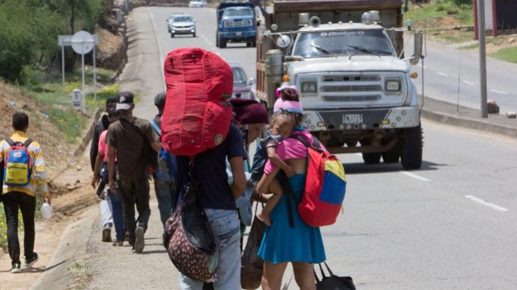 Migrantes venezolanos. / Foto: Archivo / La Opinión 