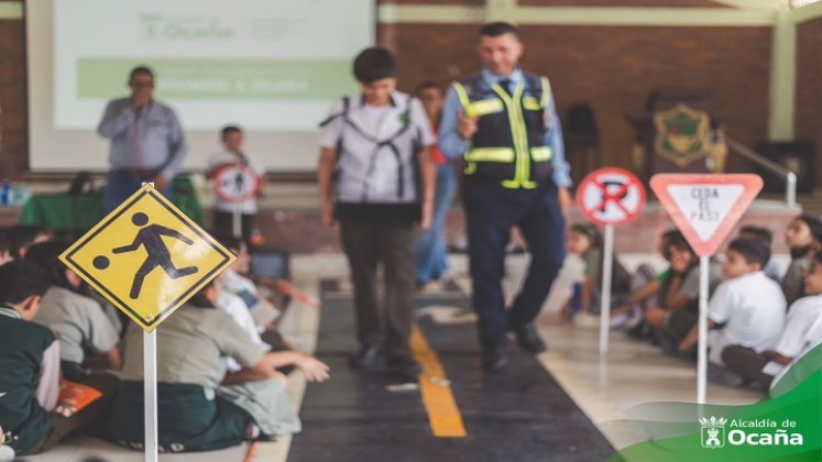 Seguridad vial desde las aulas es la consigna de la secretaría de Movilidad en Ocaña./ Foto: cortesía