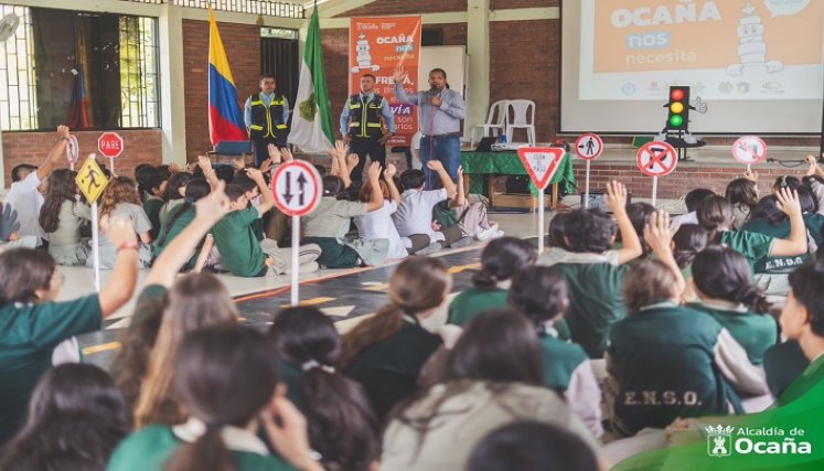 Seguridad vial desde las aulas es la consigna de la secretaría de Movilidad en Ocaña./ Foto: cortesía