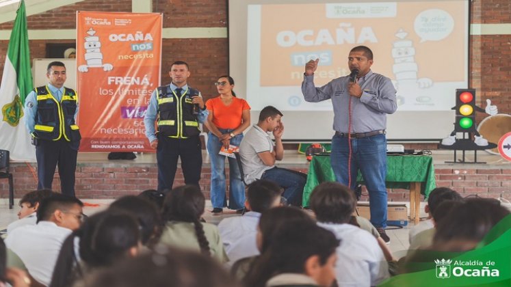 Seguridad vial desde las aulas es la consigna de la secretaría de Movilidad en Ocaña./ Foto: cortesía