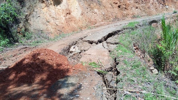 Las fuertes lluvias ocasionan desastres en zona rural de Hacarí./Foto cortesía.