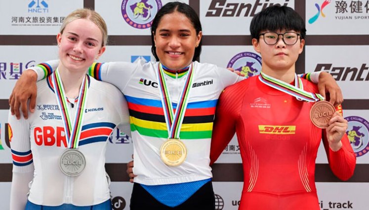 Stefany Cuadrado, ciclista colombiana. 
